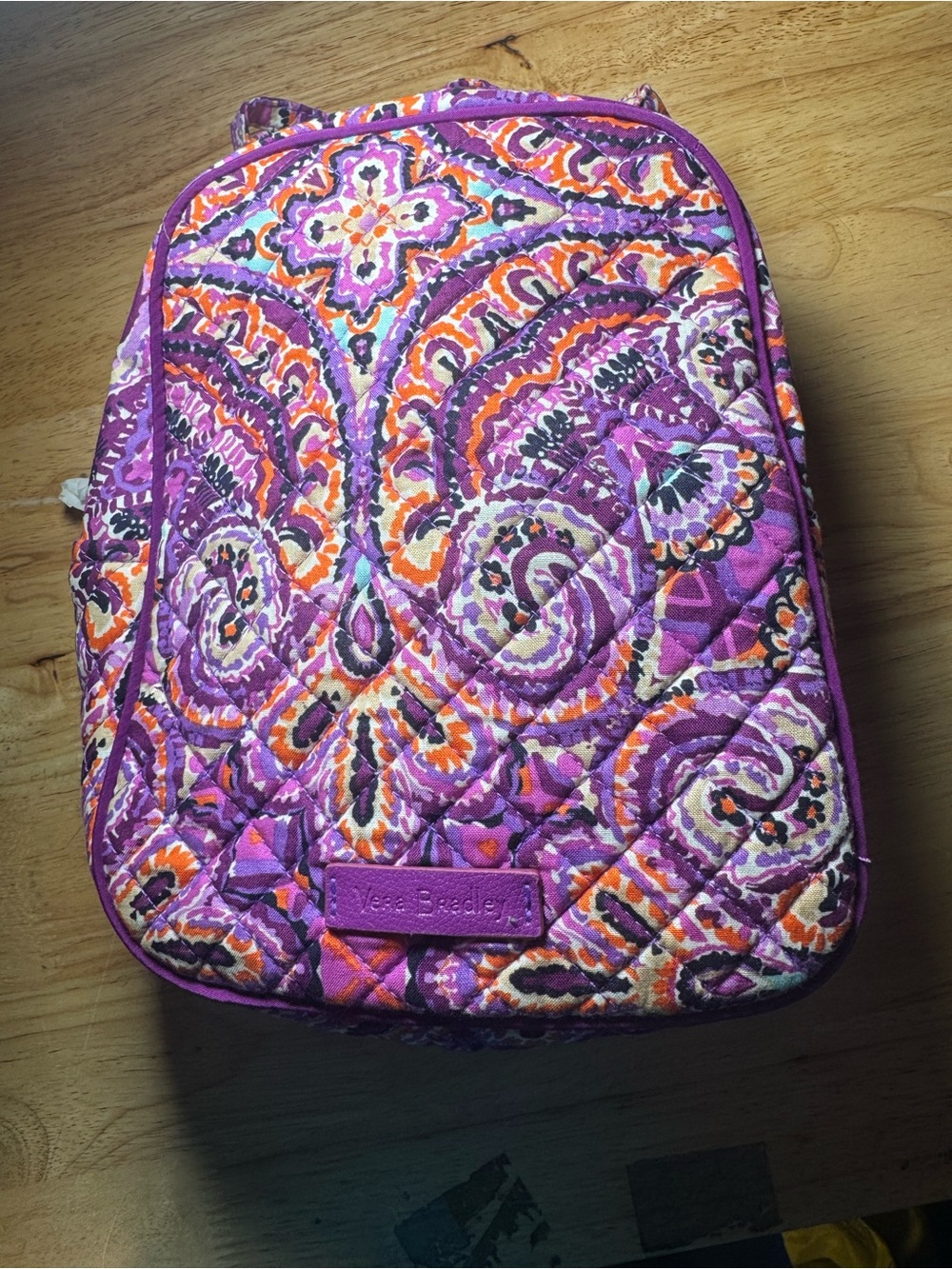 *Vera Bradley Quilted Purple Paisley Lunch Bag Tote